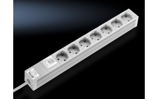 Socket strip in an aluminium duct