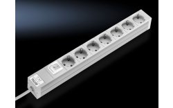 Socket strip in an aluminium duct