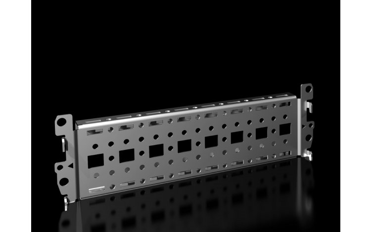 Punched section with mounting flange, 18 x 64 mm for VX