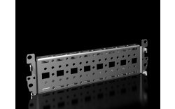 Punched section with mounting flange, 23 x 64 mm for VX