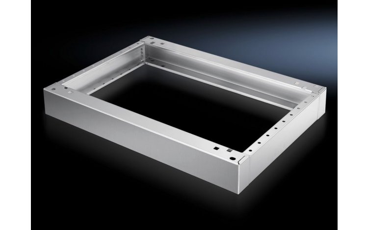 Base/plinth, complete Stainless steel, for one-piece consoles
