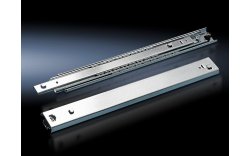 Telescopic slides for component shelves, for mounting on the VX enclosure frame